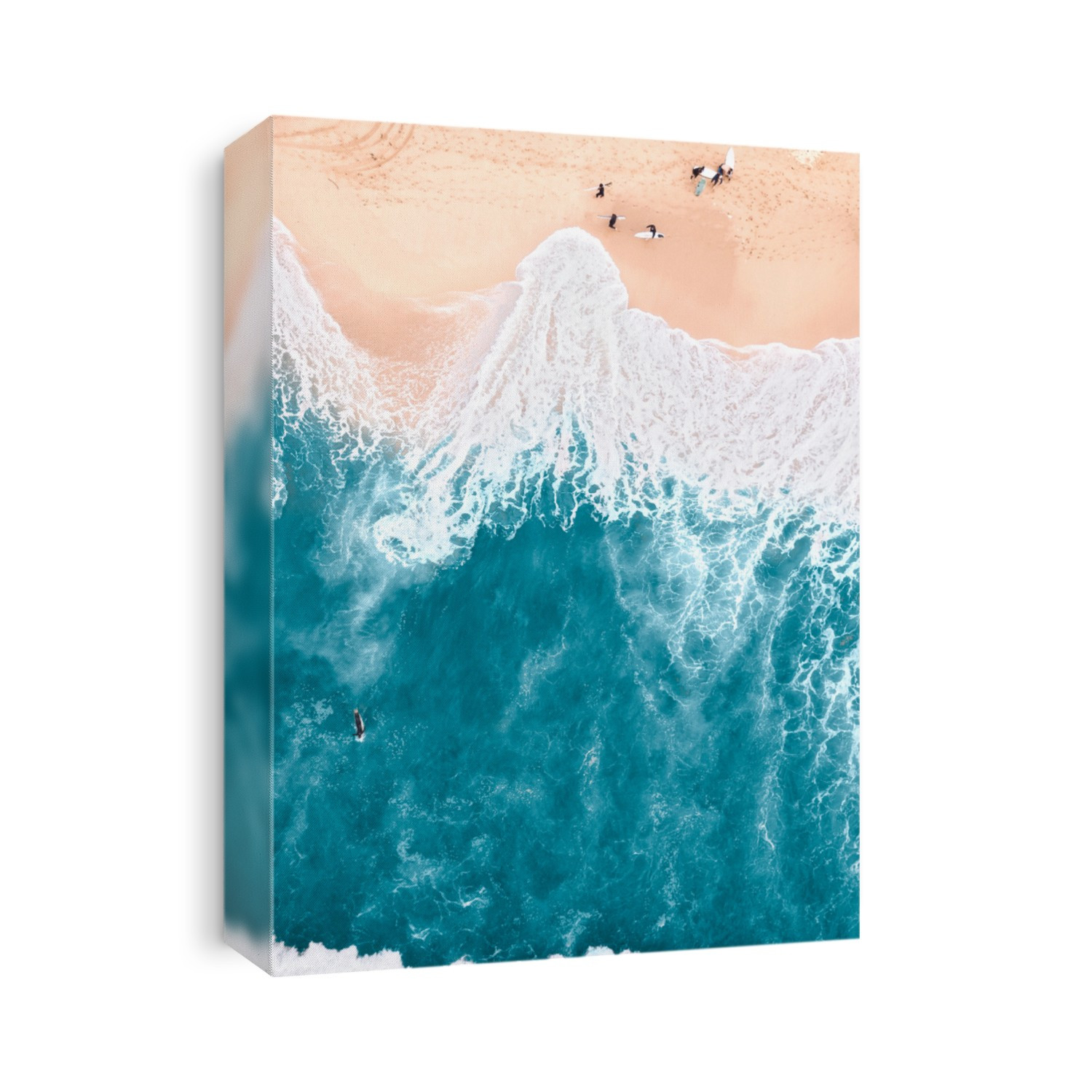 Top Down View of Beach And Ocean Patterns