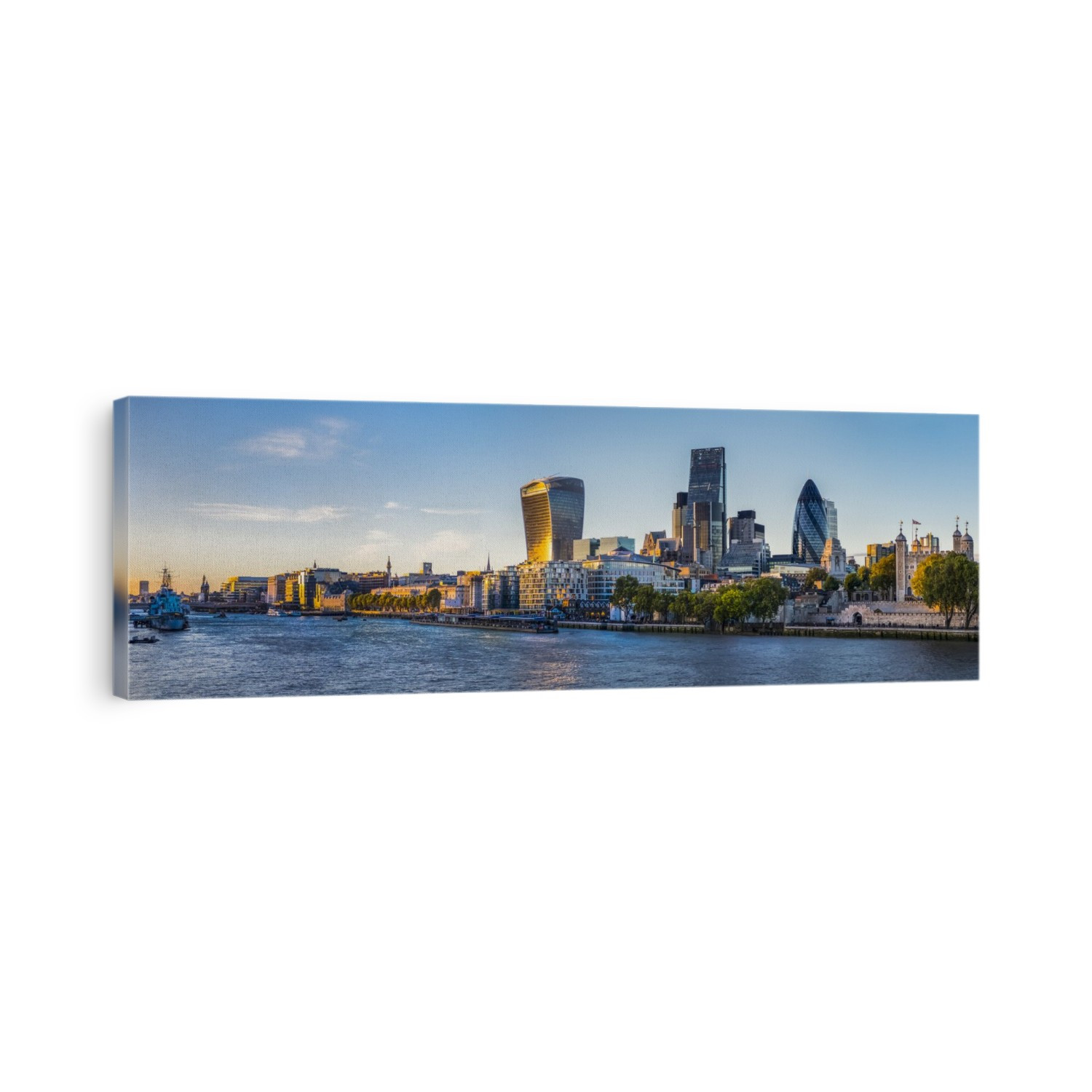 Panorama Of The Skyline Of The City Of London And The Tower Of London; London, England