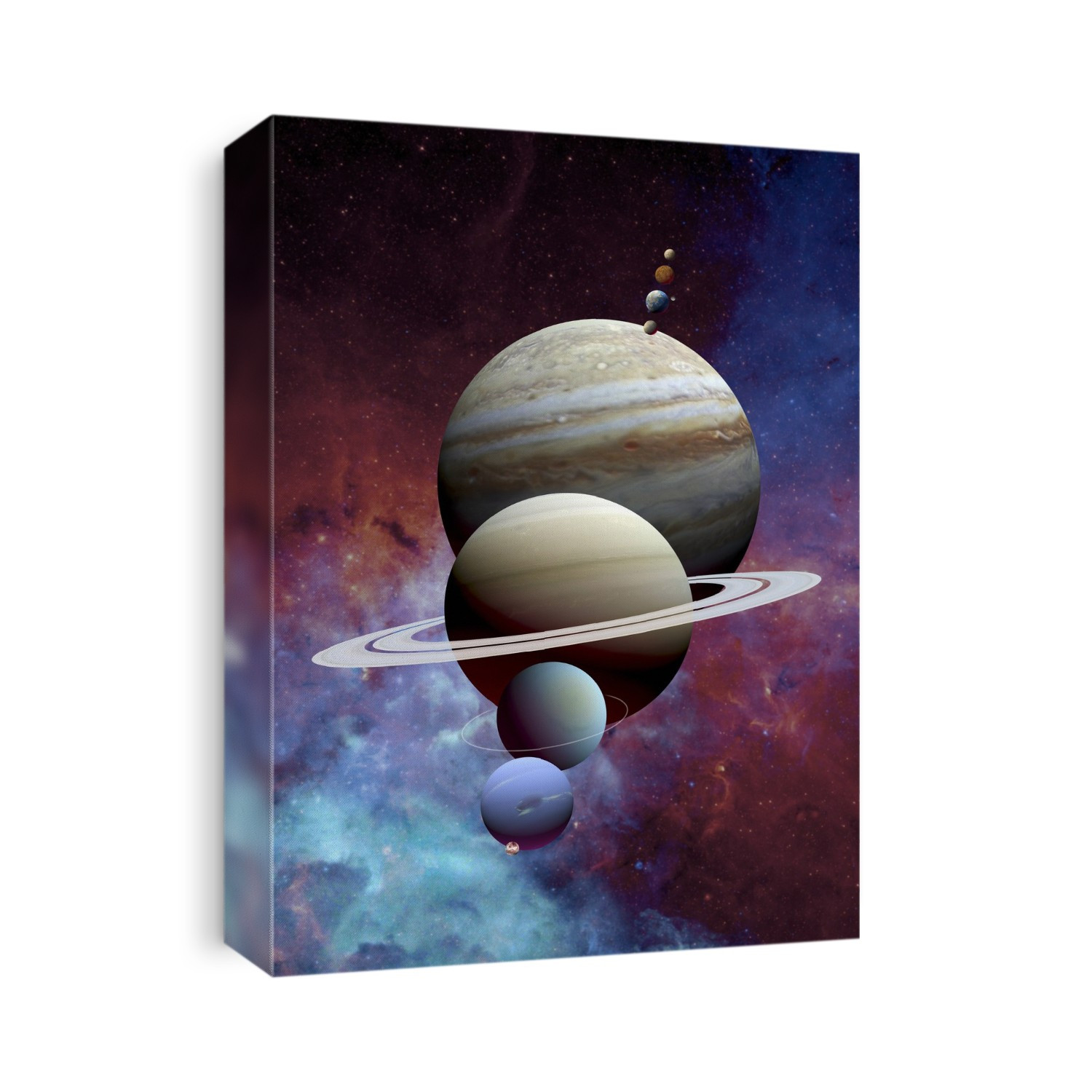 Earths solar system, computer artwork.