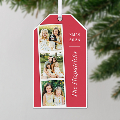Photo Strip Gift Tag Ornament
