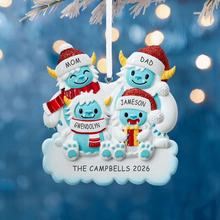 Yeti Family Ornament
