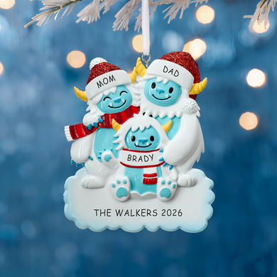 Yeti Family Ornament