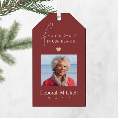 Gift Tag Photo Memorial Ornament