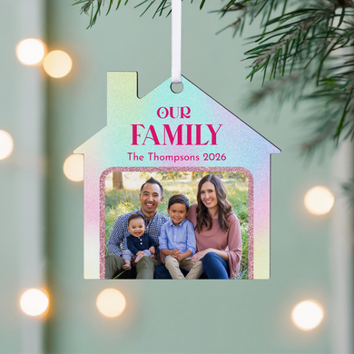 Frosted Sugarplum Photo House Ornament