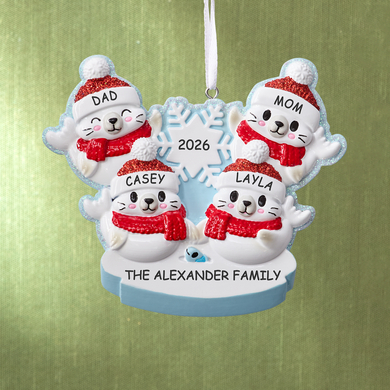 Arctic Seal Family Ornament