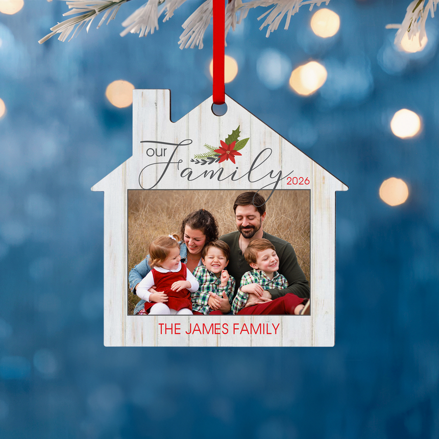 Our Family Photo House Ornament at Gifts.com