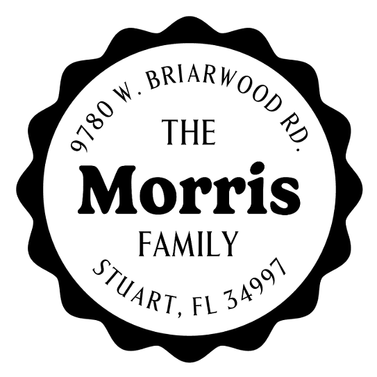 Wavy Border SelfInking Stamp Personal Creations