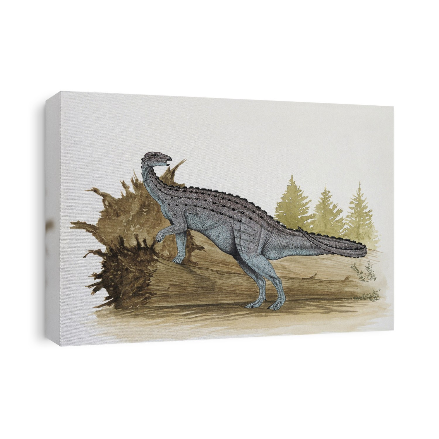 Side profile of an emausaurus walking.