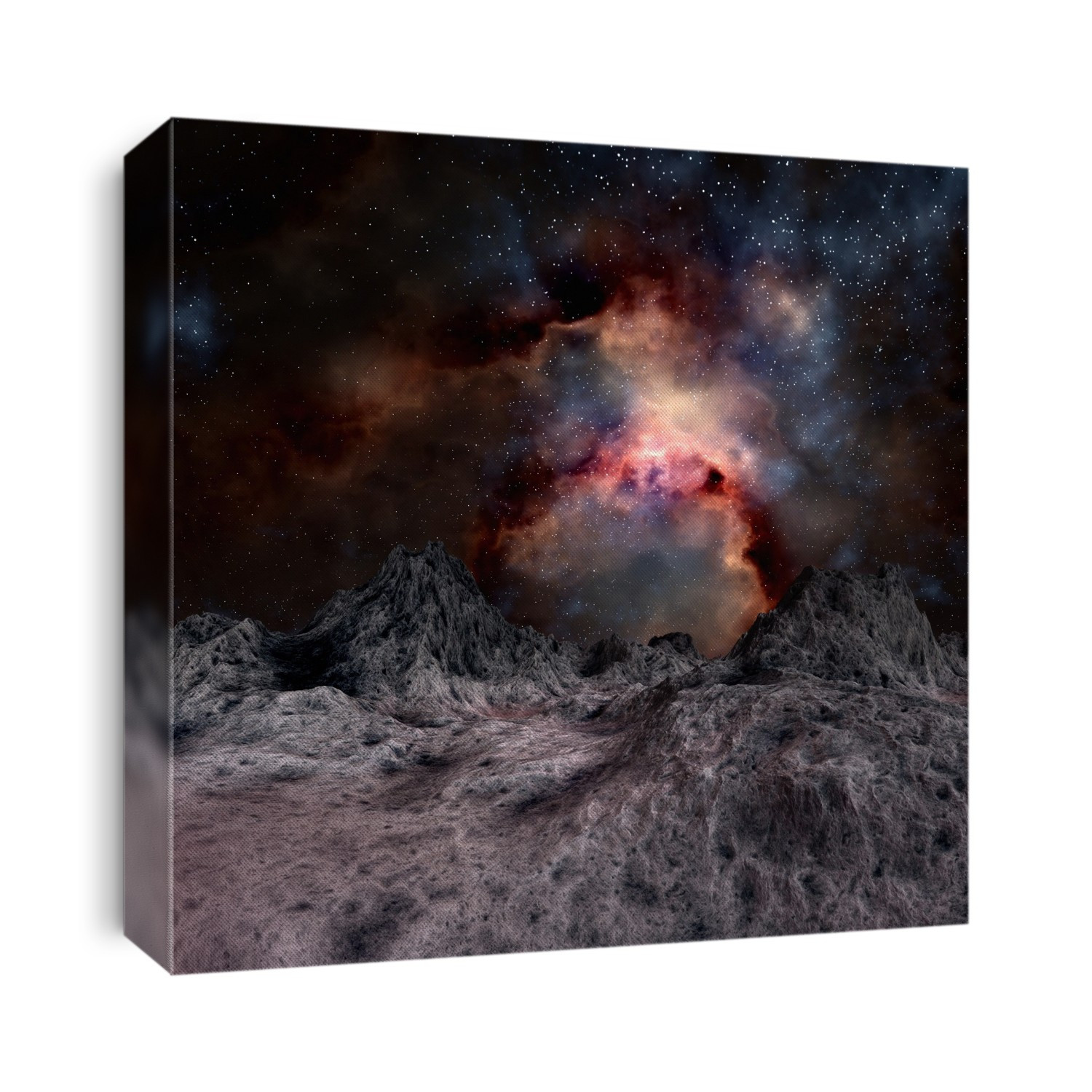 Nebula seen from an alien planet, computer artwork.