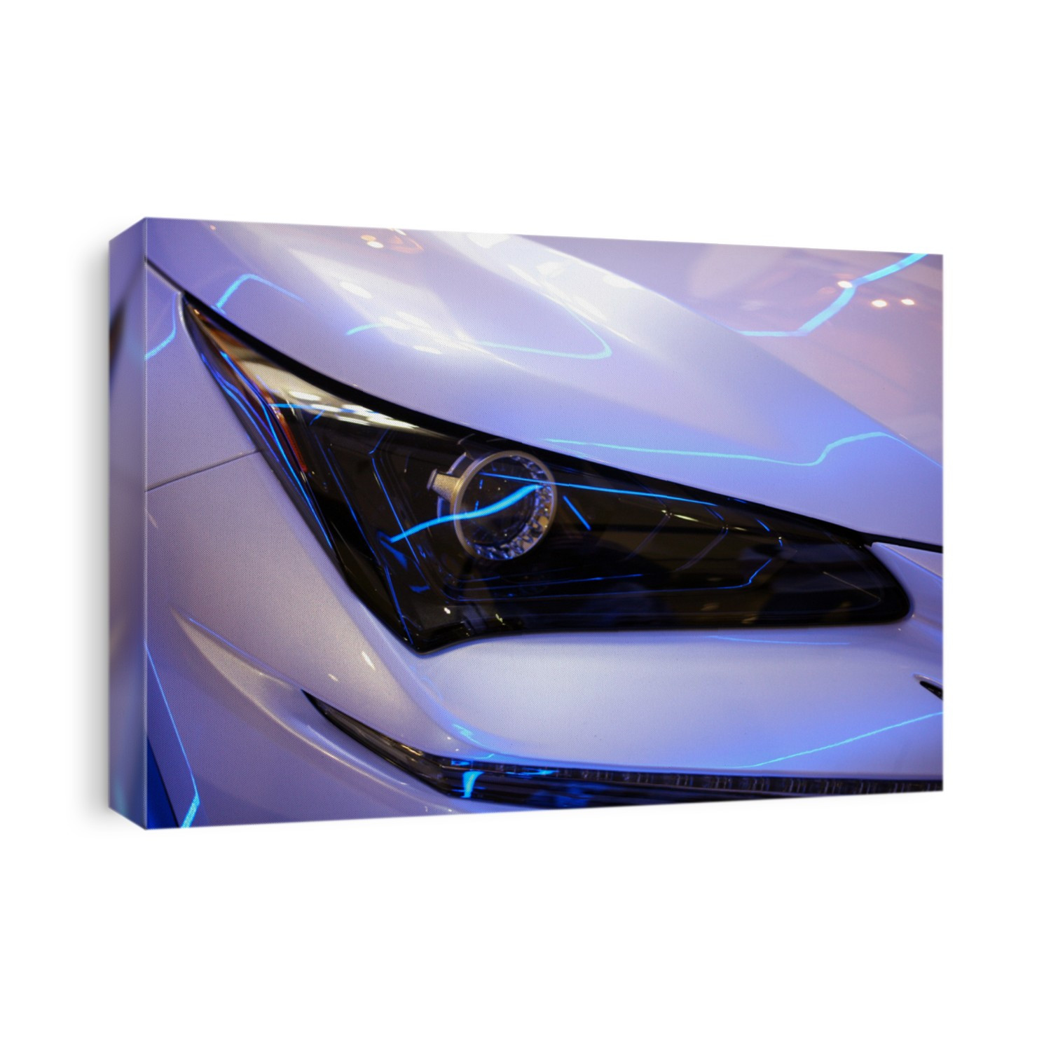 Headlight of a modern car.
