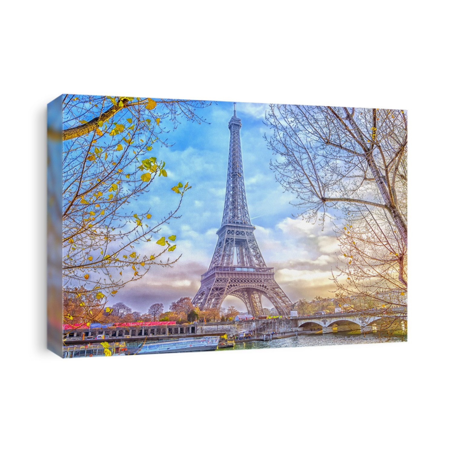 Eiffel Tower in Paris, France. Romantic travel background.