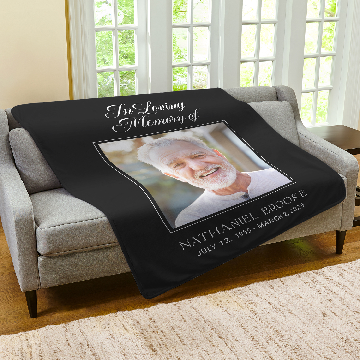 Cherished Memories Memorial Photo Plush Blanket