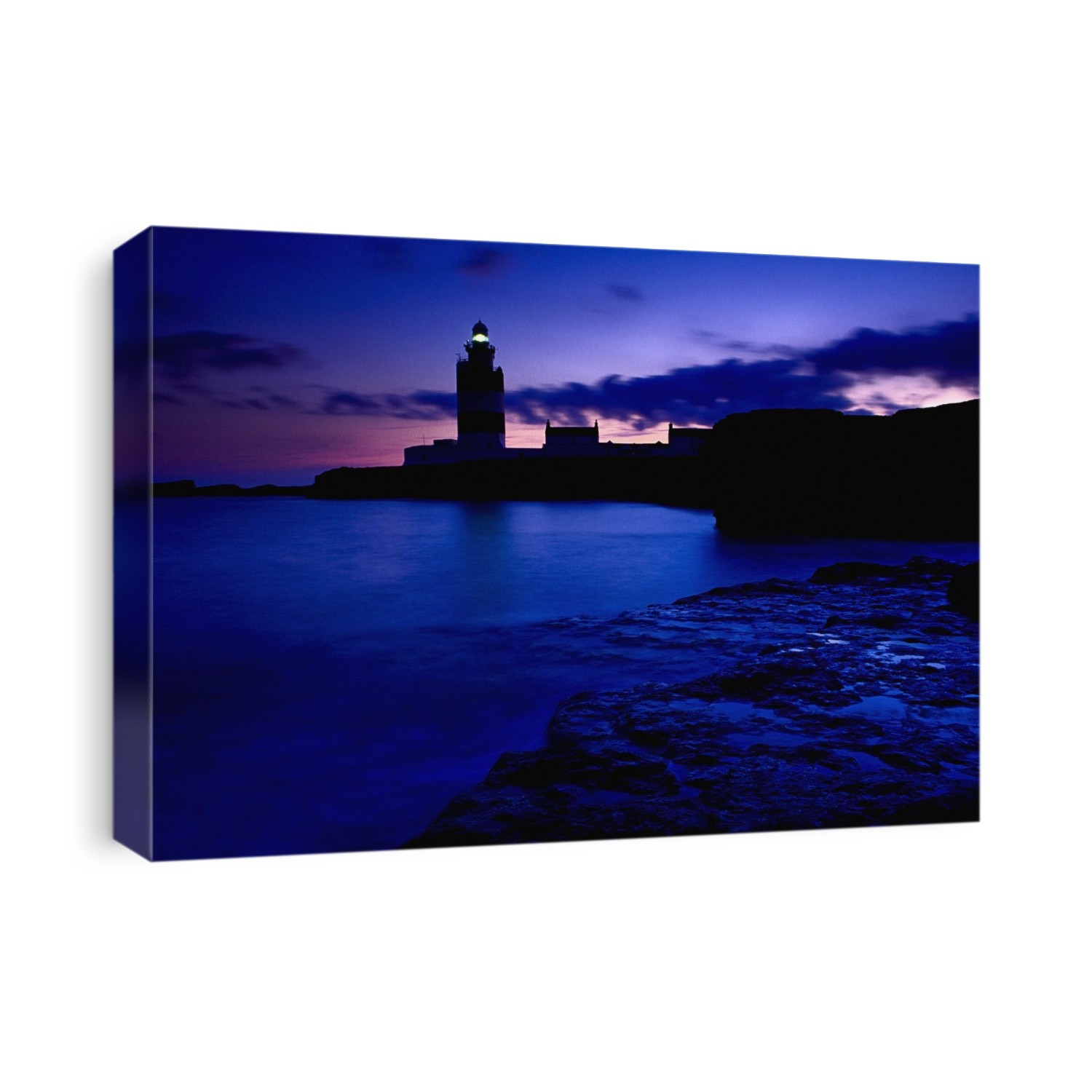 Lighthouse Beacon At Night