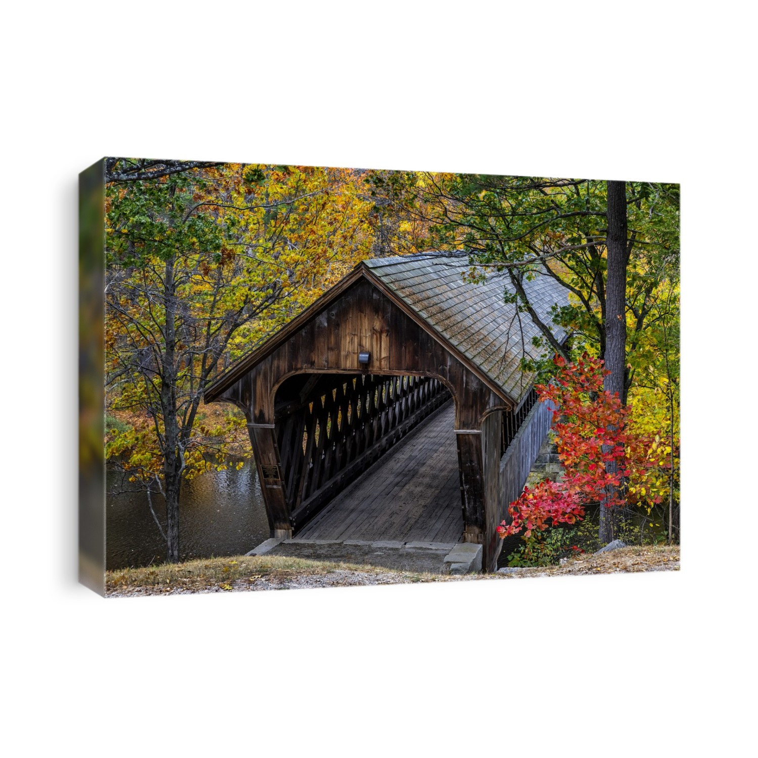 New England College Covered Bridge at Henniker in New Hampshire.