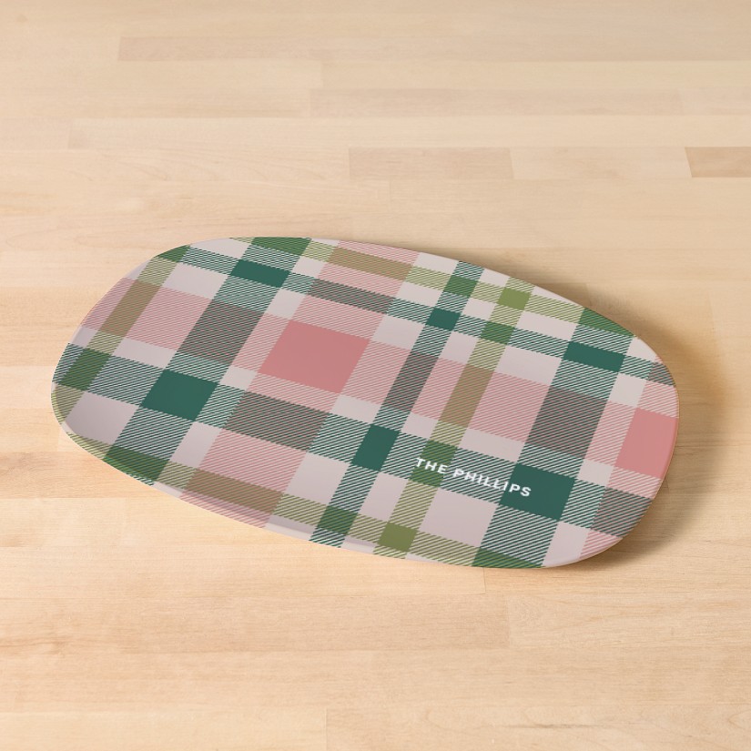 Spring Plaid Platter
