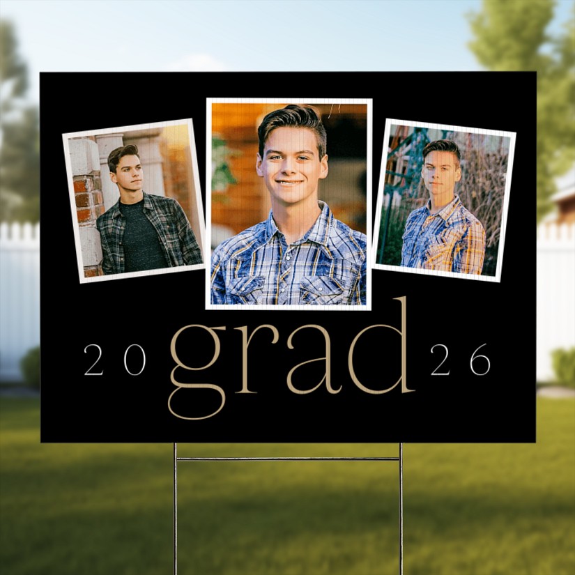 Capturing the Moments Graduation Photo Yard Sign