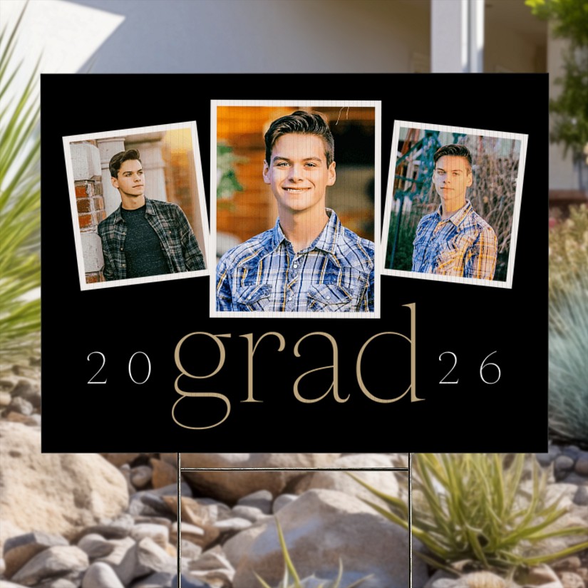Capturing the Moments Graduation Photo Yard Sign