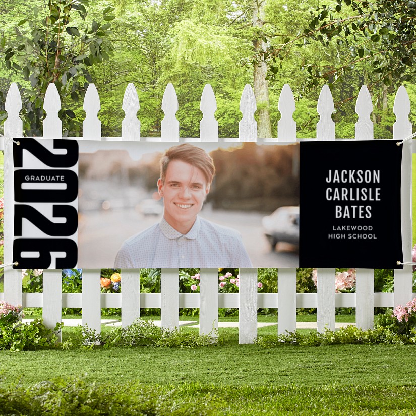 Color Block Graduation Photo Banner