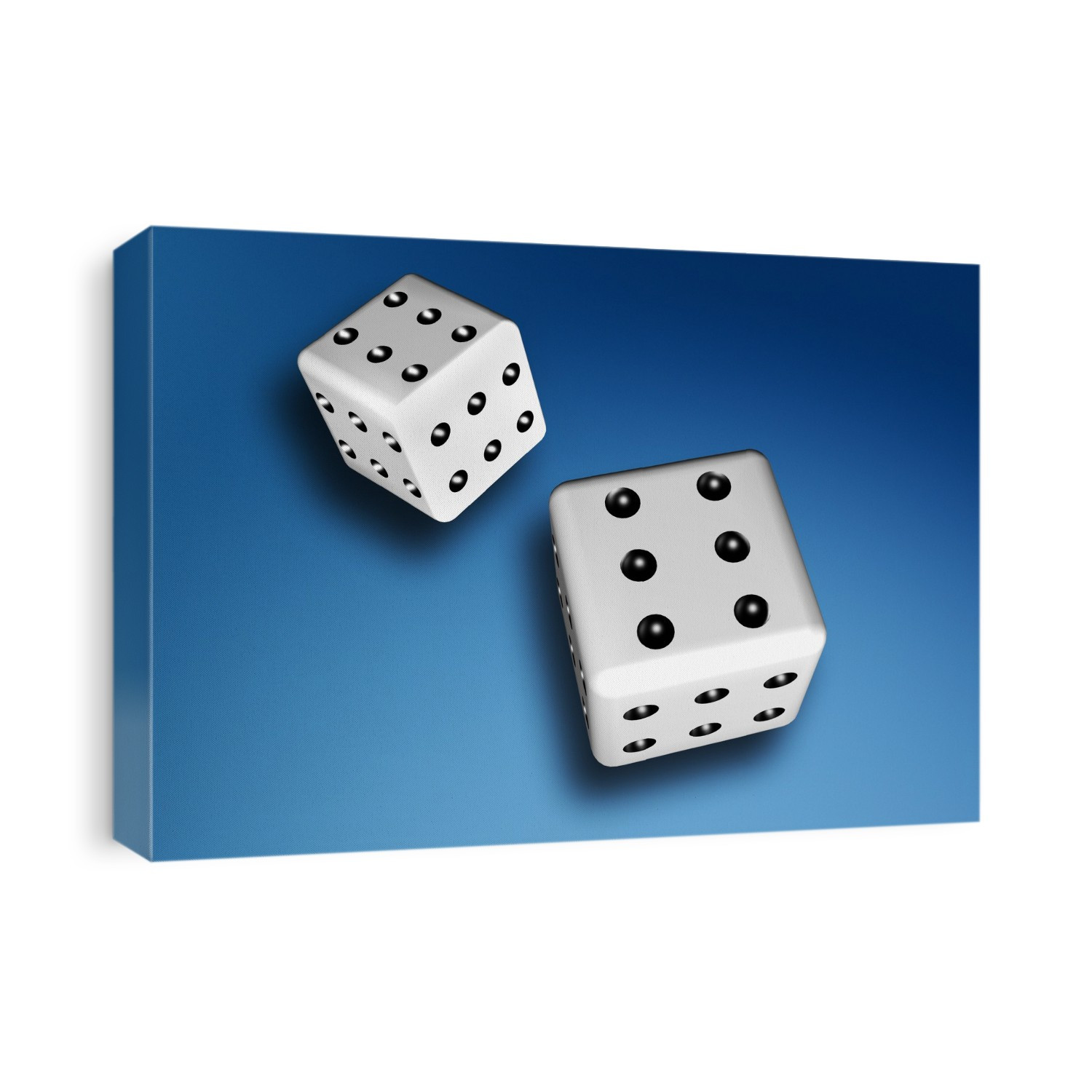 Win-win situation. Conceptual computer artwork of two dice with only sixes on their surfaces.