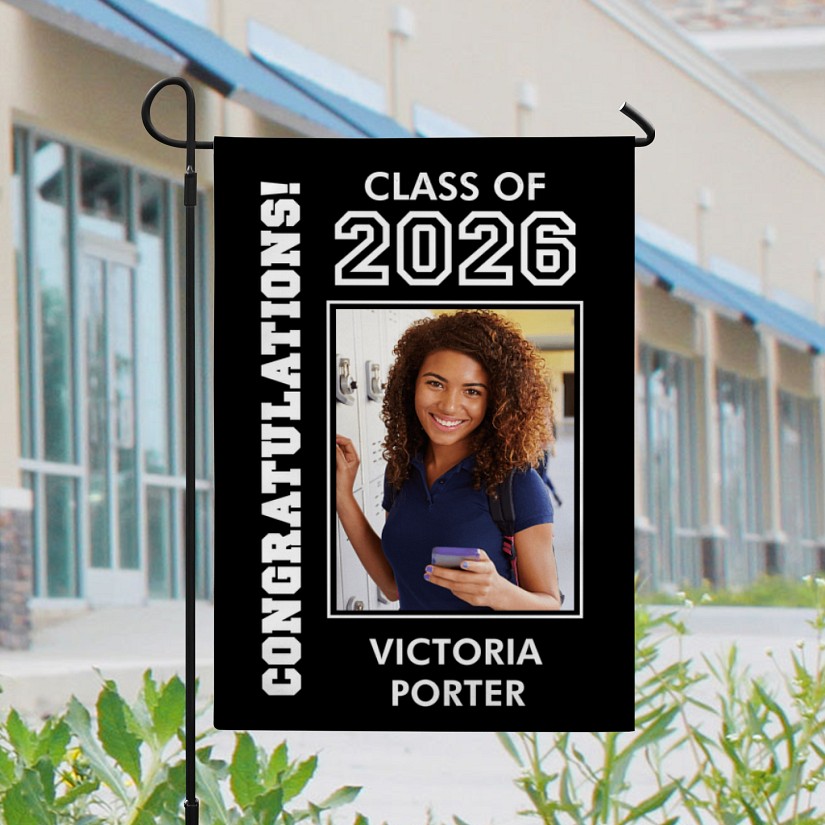 All Star Grad Garden Flag