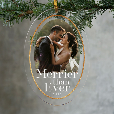 Merrier Than Ever Photo Oval Ornament
