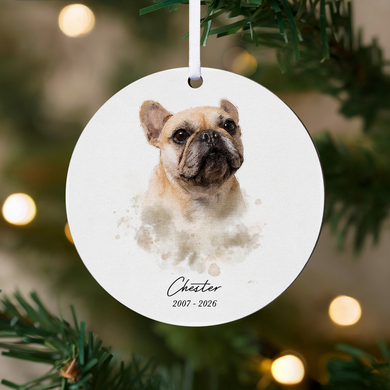 Pet Portrait Round Ornament