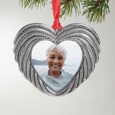 Picture-Perfect Ornate Heart Memorial Ornament
