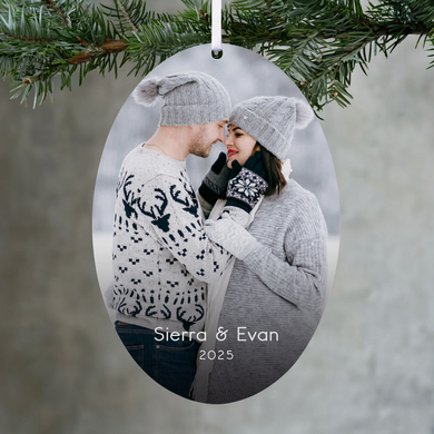 Custom Photo Vertical Oval Ornament