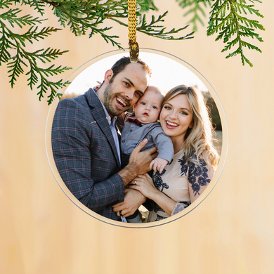 Double Sided Photo Circle Ornament