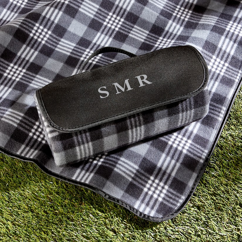 Monogram Fleece Picnic Blanket