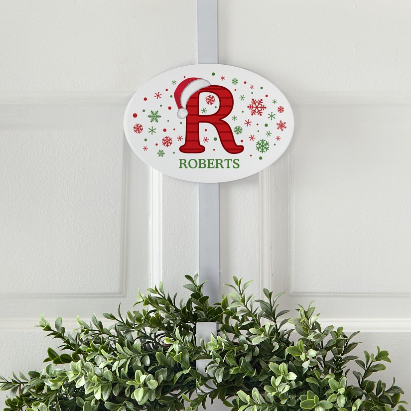 Festive Name Wreath Holder