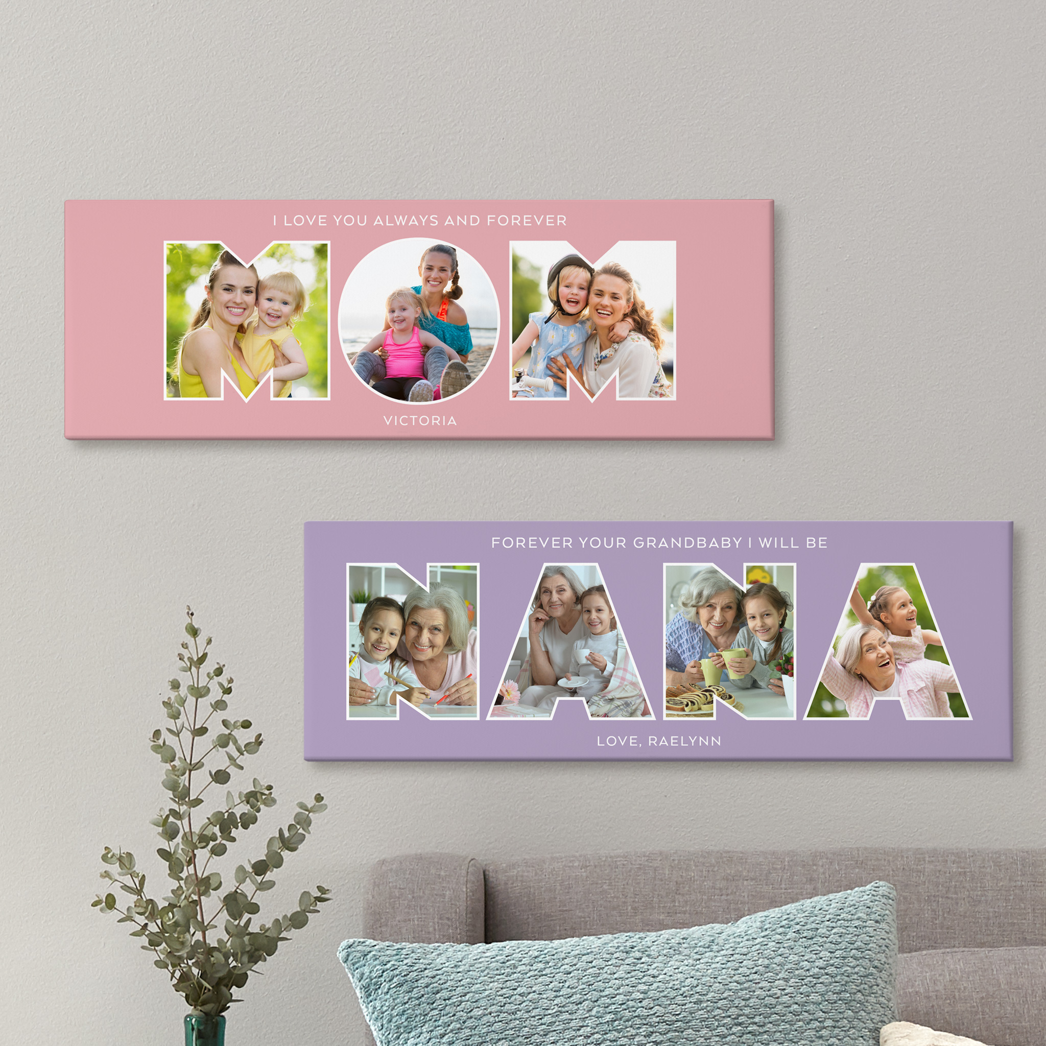 Mom/Nana Typography Photo Canvas
