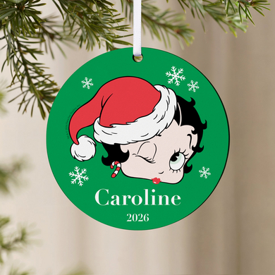 Betty Boop™ Christmas Round Ornament