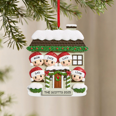 Holiday Home Family Ornament