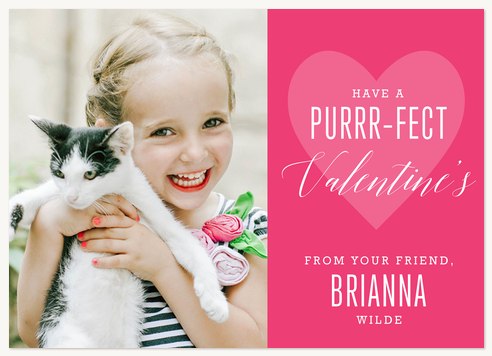 Purrfect Valentine Valentines Cards