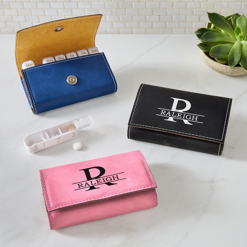 Name and Initial Travel Pill Organizer