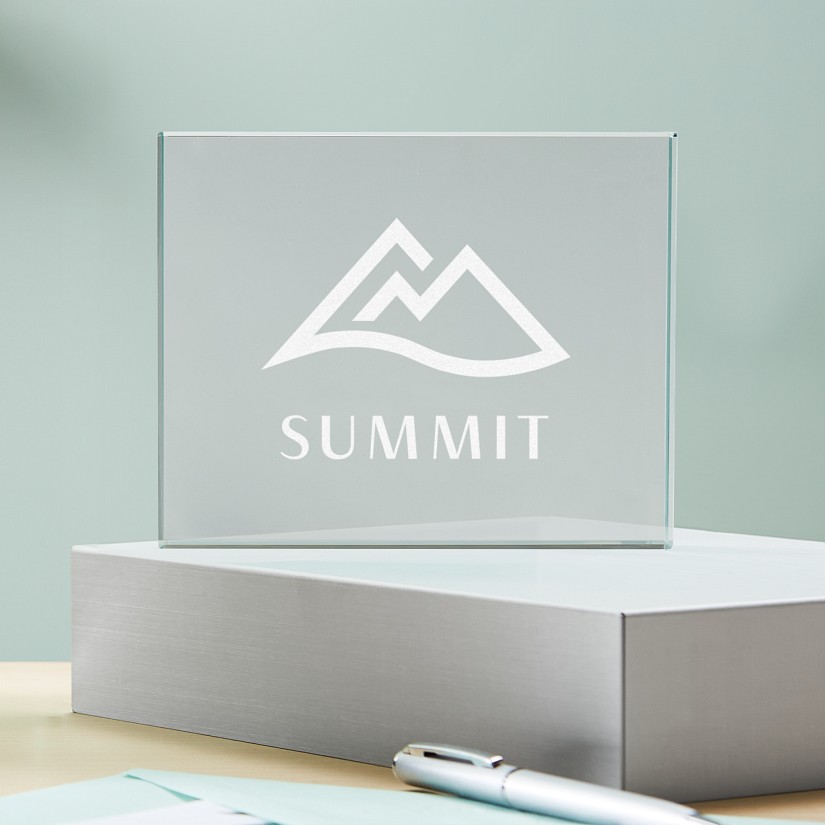 Signature Mark Glass Block