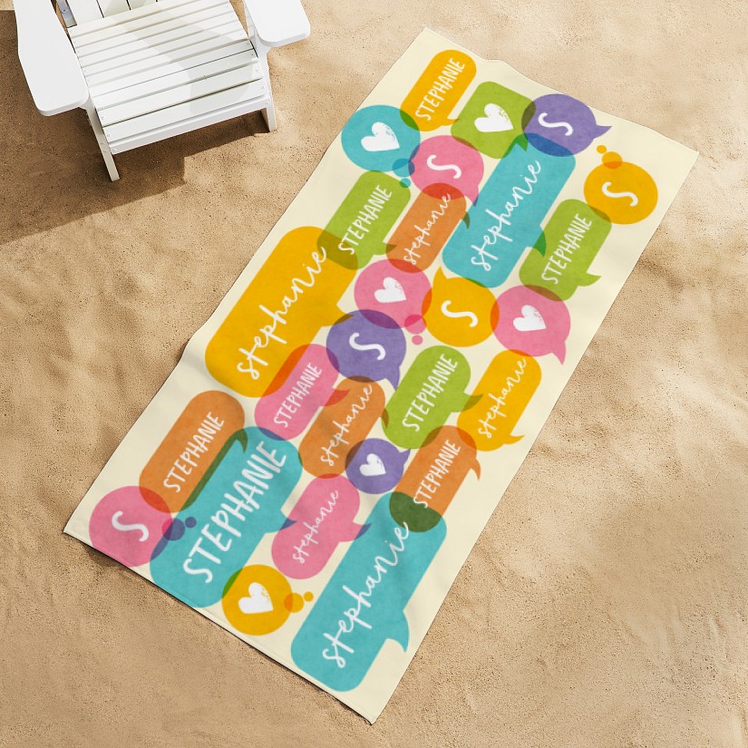 Say It In Style Beach Towel