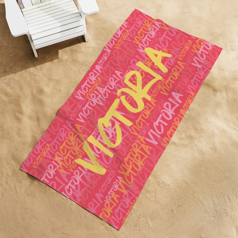 Graffiti Name Beach Towel