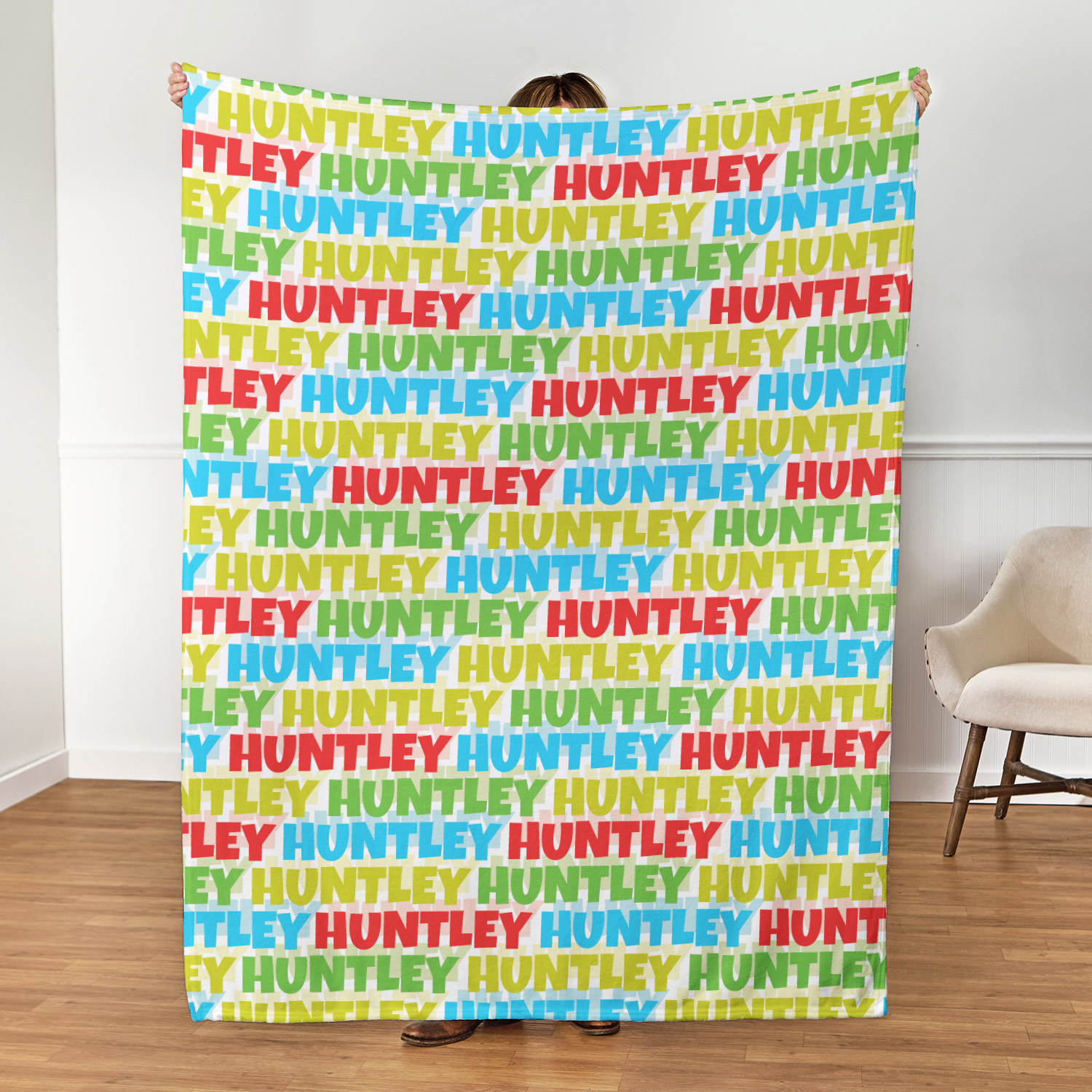 Bold & Bright Letters Plush Blanket