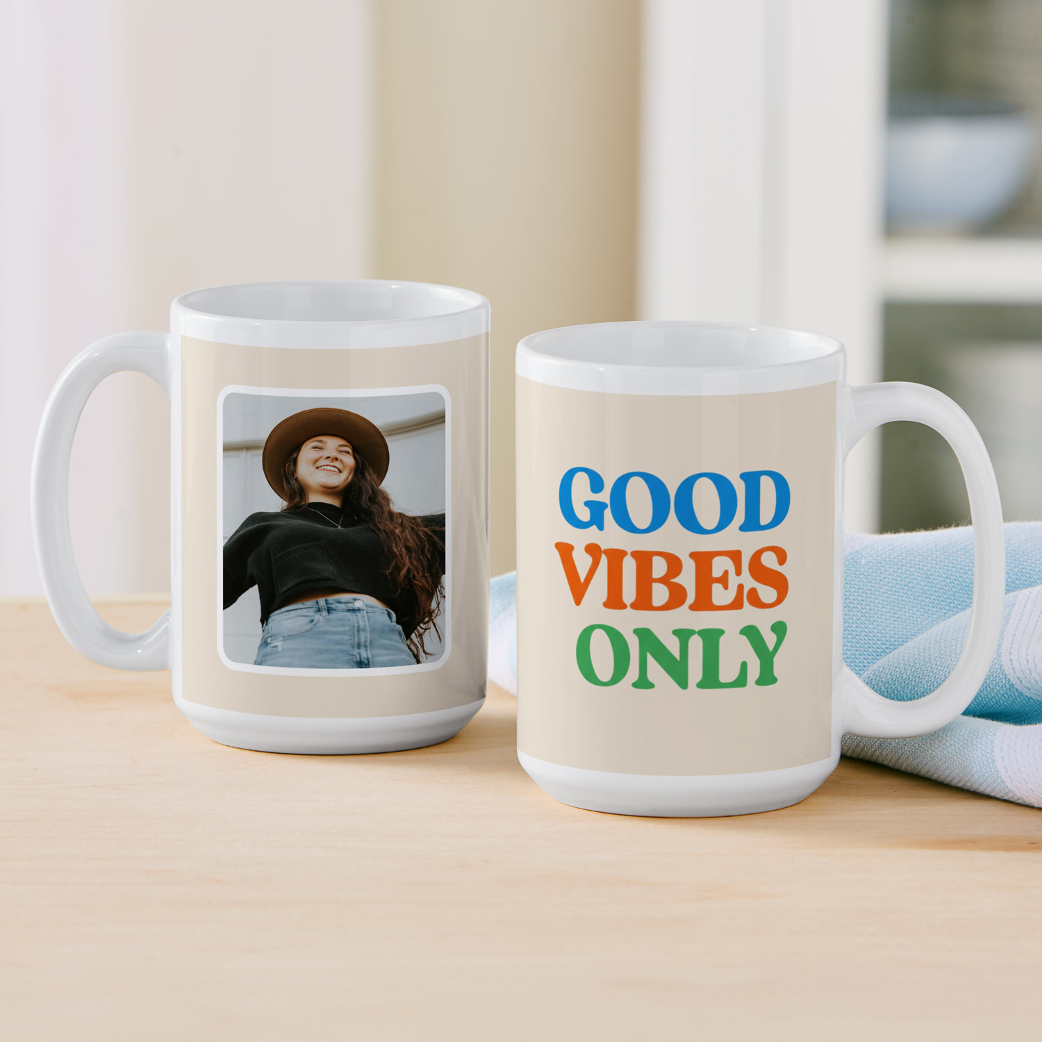 Good Vibes Only Photo Mug