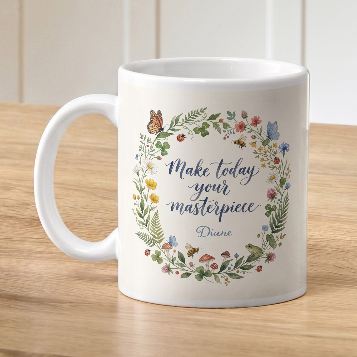 Today's Your Masterpiece Flower Mug