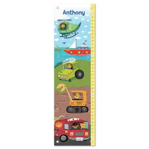 Things That Go Personalized Growth Chart