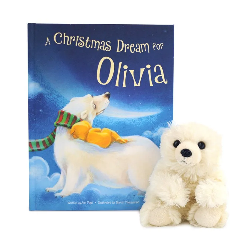 A Christmas Dream for Me Personalized Book and Polar Bear Gift Set