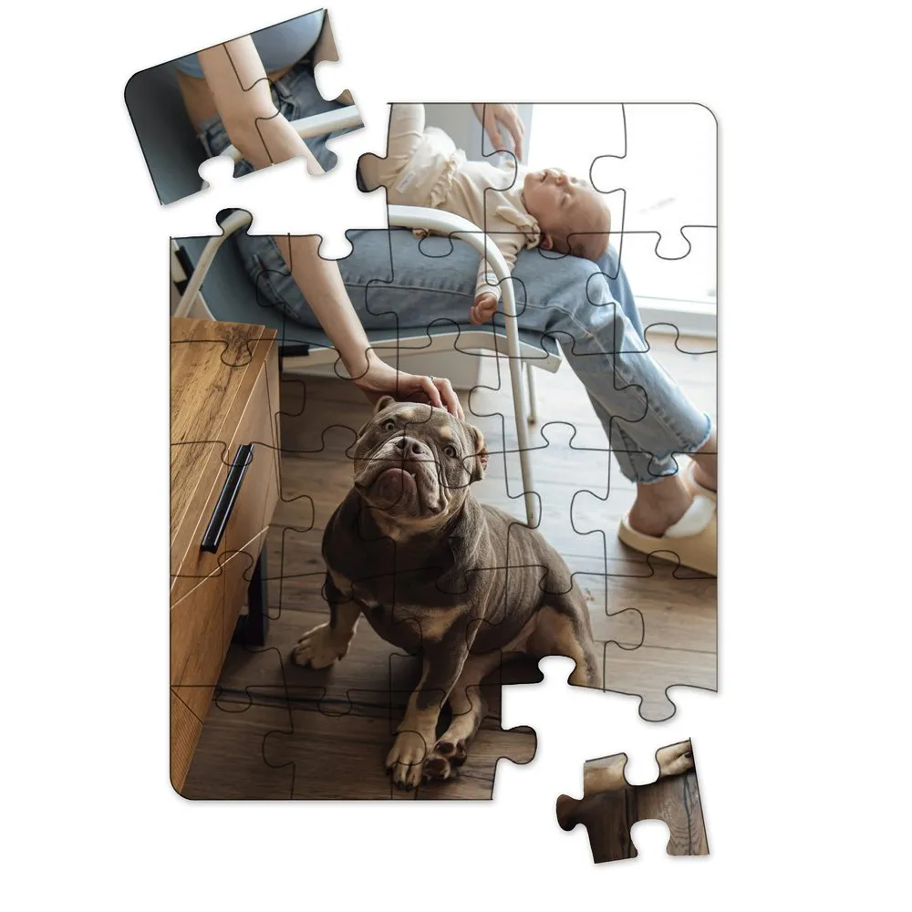 Personalized Pet Photo Puzzle, Portrait / Vertical – 30 Pieces