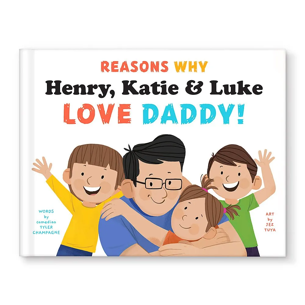Reasons Why We Love Daddy Personalized Book - 3 Children