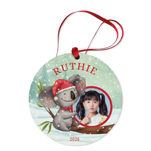 Festive North Pole Personalised Photo Ornament