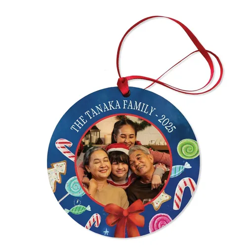 Family Christmas Personalised Photo Ornament