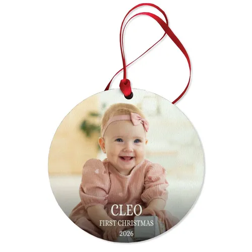 Photo Circle Personalised Ornament