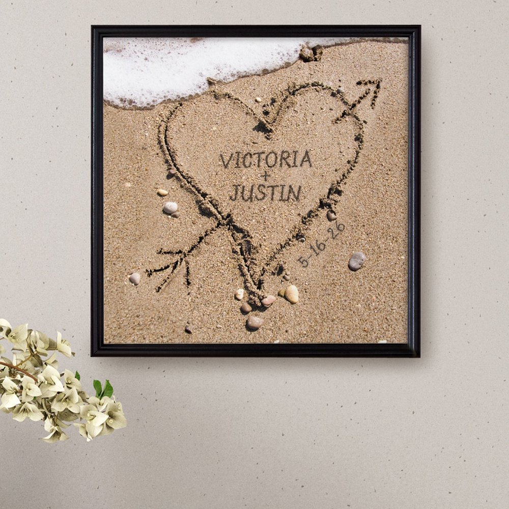 Heart in Sand Canvas